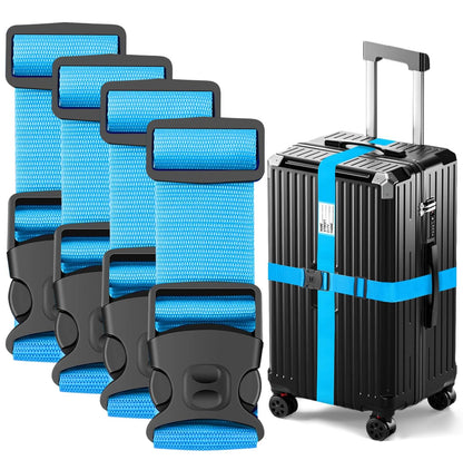 BILIONE Luggage Straps for Suitcases, Adjustable Lockable Suitcase Straps