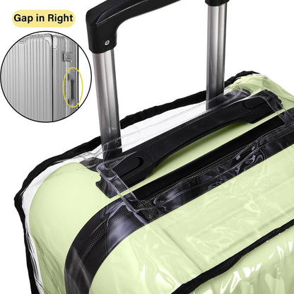 WRINGKIT 3 Pieces Clear Luggage Cover, Fits 20" 24" 28", Waterproof PVC