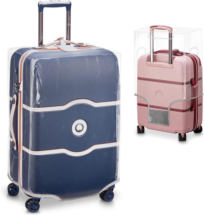 Clear Luggage Cover Protector - TSA Approved, 20-Inch Transparent Suitcase Cover with Handle Openings, Premium Waterproof Luggage Protector