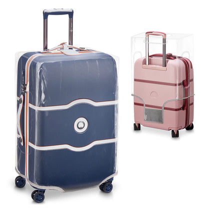 Clear Luggage Cover Protector - TSA Approved, 20-Inch Transparent Suitcase Cover with Handle Openings, Premium Waterproof Luggage Protector