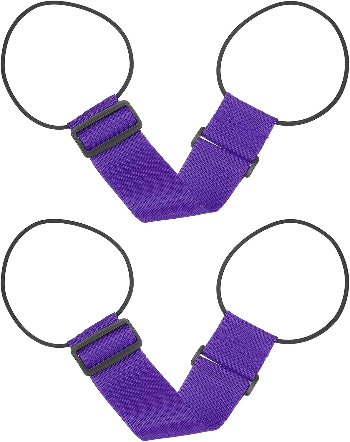PATIKIL Luggage Straps Bag Bungee, 2 Pcs Suitcase Straps Adjustable Belt for Add a Bag Easy to Travel Elastic Strap Belt Handle Handbag Backpack, Purple