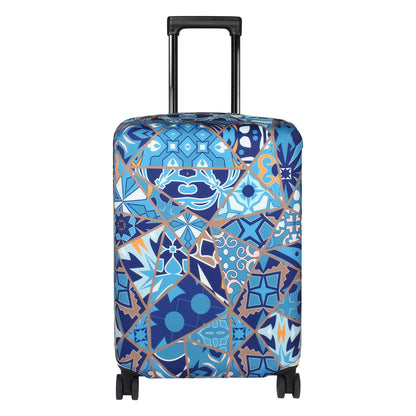 Explore Land Travel Luggage Cover Fits 23-26 inch Case (Black, M)