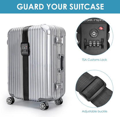 Travel Inspira Luggage Straps for Suitcases with TSA Lock