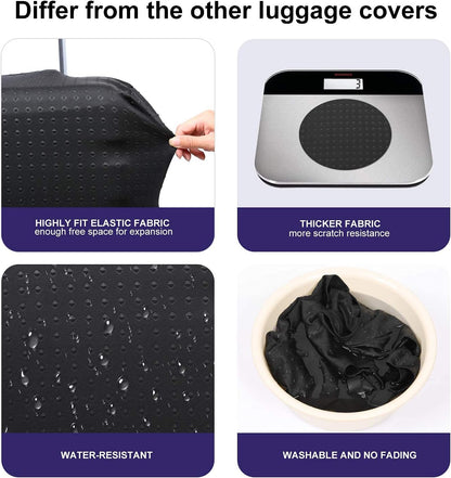Travel Luggage Cover Protector, Washable Suitcase Protector Anti-scratch Spandex Baggage Covers Fits 23-25 Inch Luggage