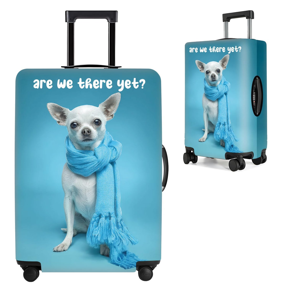 Cute Panda Luggage Cover – Bamboo Climbing Panda Suitcase Protector, Stretchable & Waterproof Travel Luggage Sleeve,M