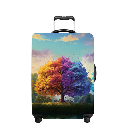 Tree Luggage Cover Washable Suitcase Cover Protector Fit 24-26 Inch Luggage Durable Travel Bag Cover with Zipper Closure M