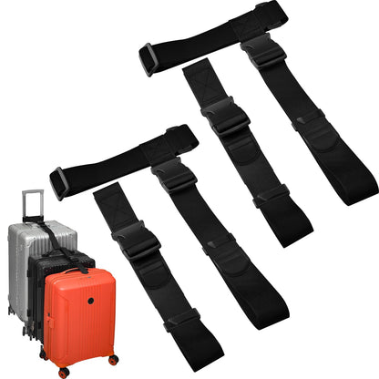 BILIONE 2 Pack Luggage Connector Straps,Connect 3 Suitcases ＆ Add A Bag