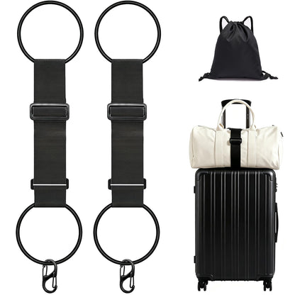 5 Pack Adjustable Luggage Connector Straps for Multiple Suitcases