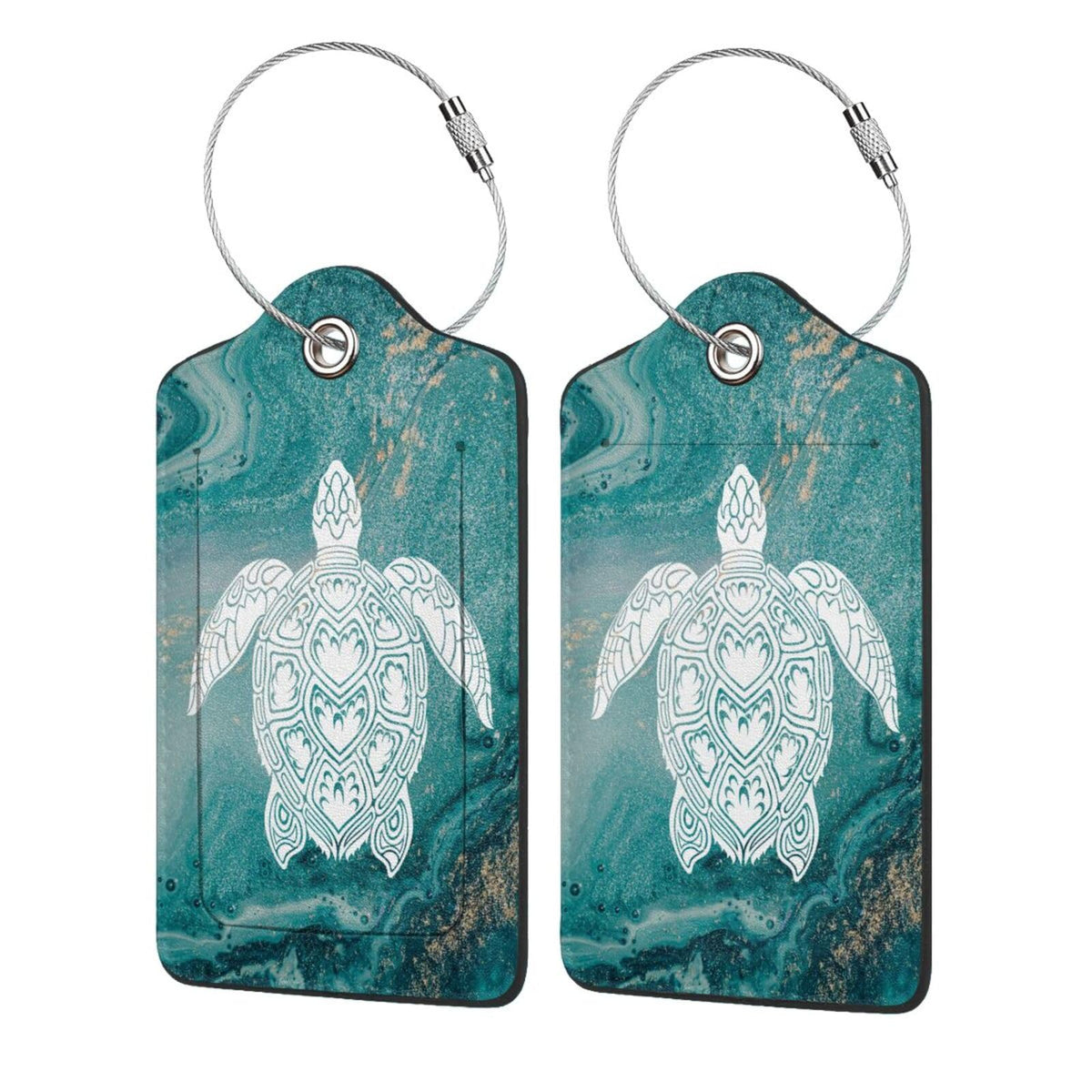 2 Pack Luggage Tags Travel American Flag Eagle PU Cute Leather Luggage Tag Name ID Labels with Privacy Cover Suitcases Women Men Girls Boys Fun Laggage Tags (American Eagle Flag)
