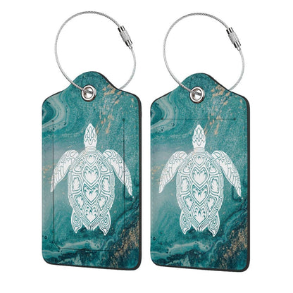 2 Pack Luggage Tags Travel American Flag Eagle PU Cute Leather Luggage Tag Name ID Labels with Privacy Cover Suitcases Women Men Girls Boys Fun Laggage Tags (American Eagle Flag)