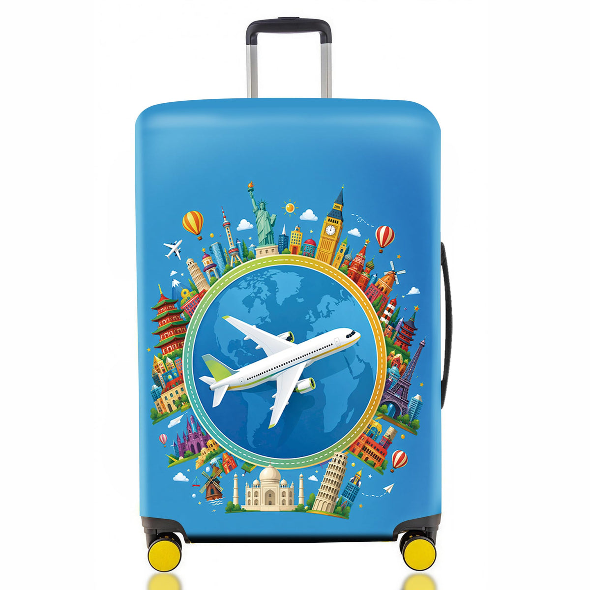 Colorful Geometric Luggage Cover, Abstract Suitcase Protector