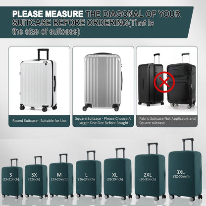 Travel Luggage Cover - Scratch-Resistant Fit 19-31 Inch, Avocado Green, XL(28-29 inch)