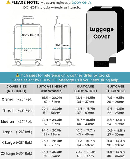 Travelkin Clear Luggage Cover For Suitcase, TPU Suitcase Cover Protector