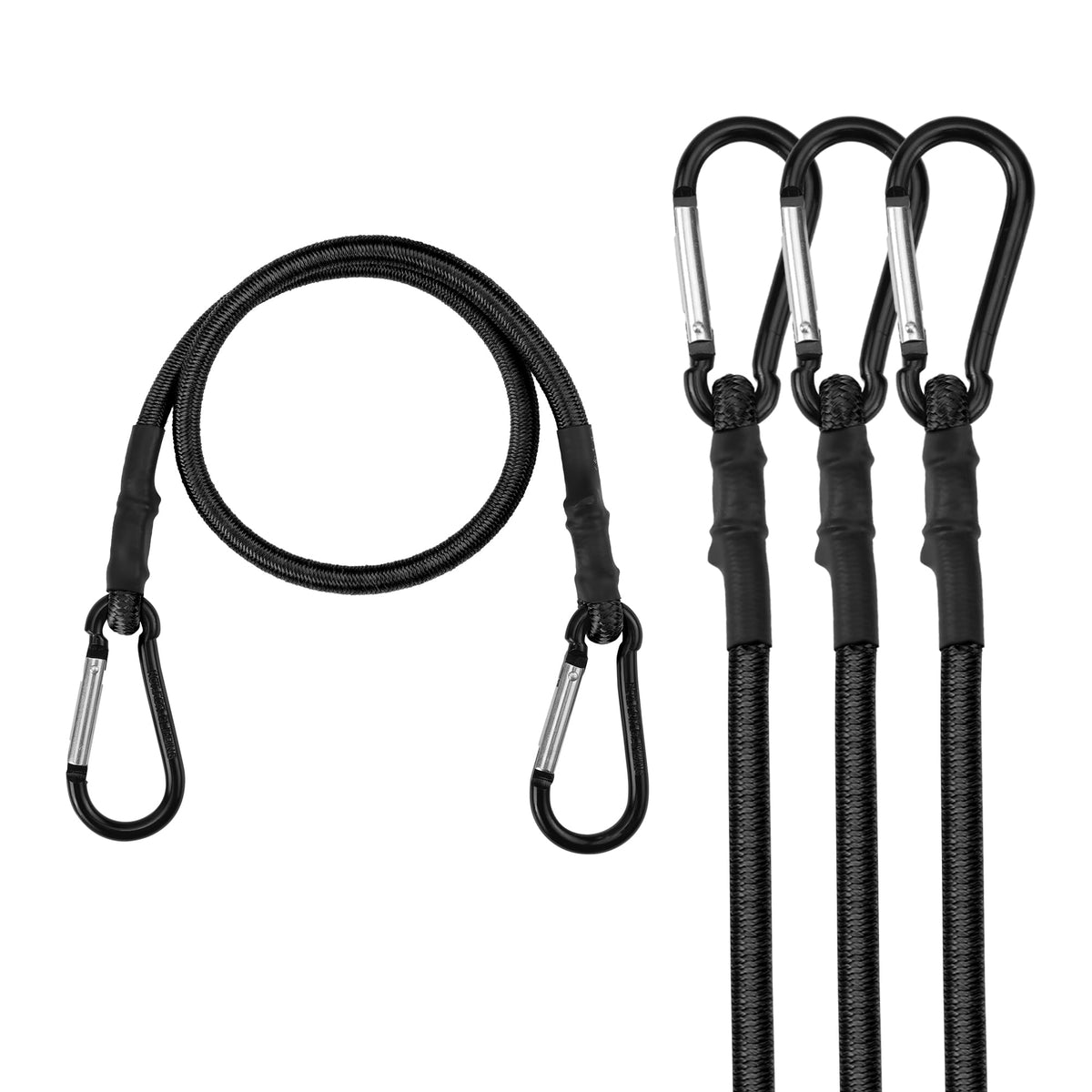 WORKPRO 24" Bungee Cords with Hooks, 4 Pack Heavy Duty Outdoor Bungee Strap