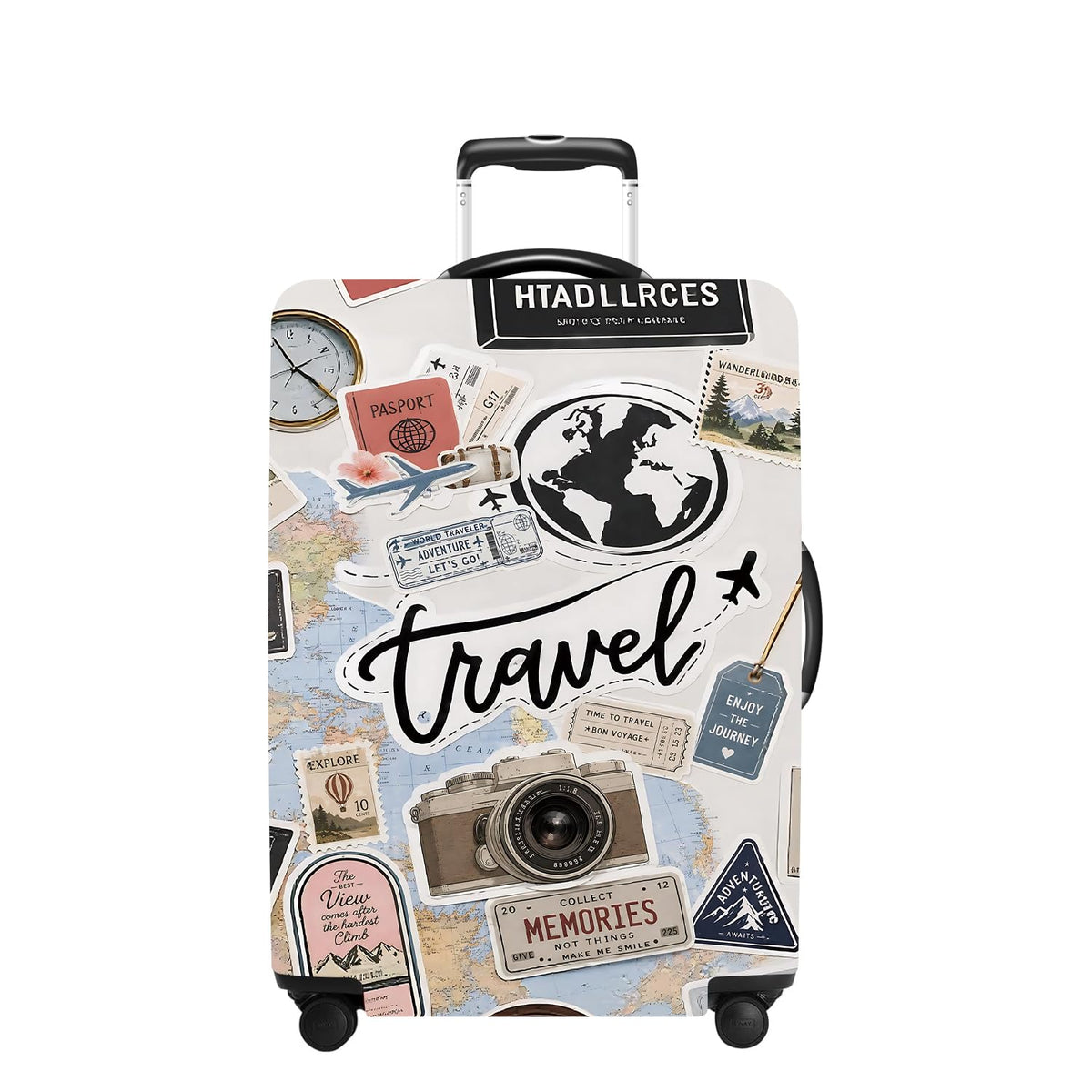 Pink Butterfly Luggage Cover Washable Suitcase Protector Anti-scratch Suitcase cover Fits 32-34 Inch Luggage XL