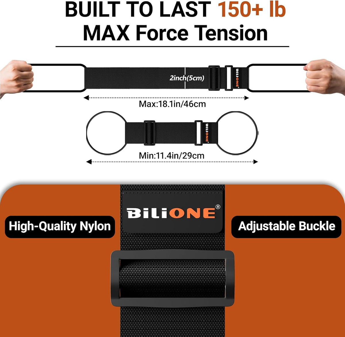 BILIONE 4 Pack Adjustable Elastic Luggage Connector Straps for Suitcases