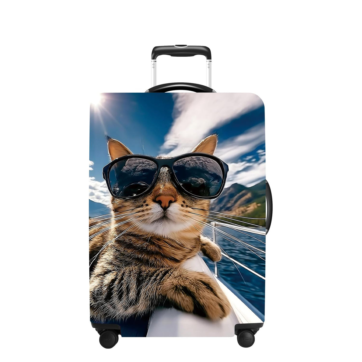 Tree Luggage Cover Washable Suitcase Cover Protector Fit 24-26 Inch Luggage Durable Travel Bag Cover with Zipper Closure M