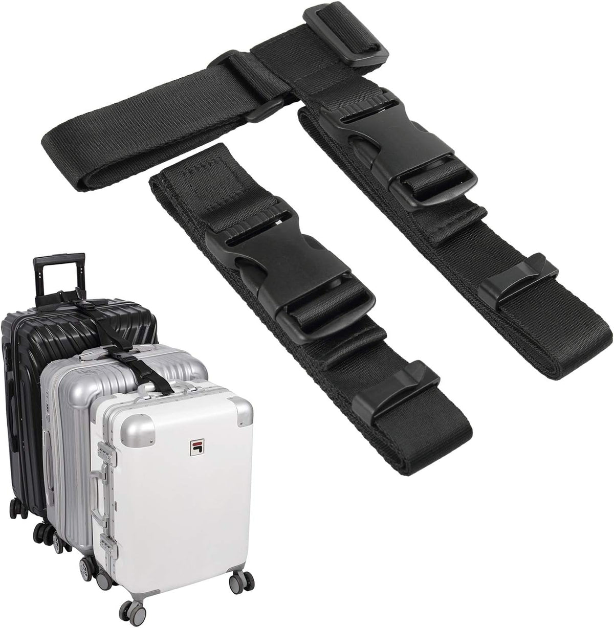 Vigorport Luggage Connector Straps for Suitcase, Add A Bag Suitcase Belt