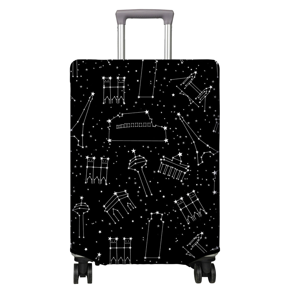 Travel Luggage Cover Suitcase Protector Fits 18-32 Inch Wheel Covers PatternedTravel Related Items Flower Luggage Protector Elastic M