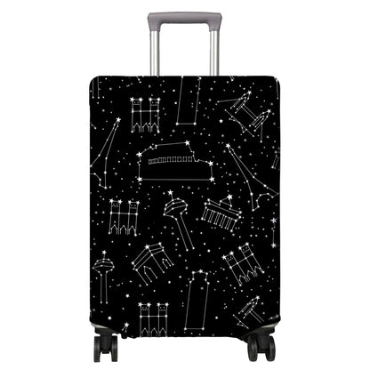 Travel Luggage Cover Suitcase Protector Fits 18-32 Inch Wheel Covers PatternedTravel Related Items Flower Luggage Protector Elastic M