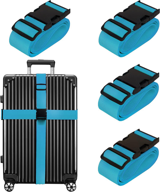 Chelmon Luggage Straps for Suitcases TSA Approved Travel Essentials 4 Pack