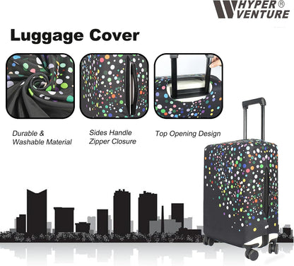 HYPER VENTURE Travel Luggage Cover Suitcase Protector Fits 23-26 Inch, M