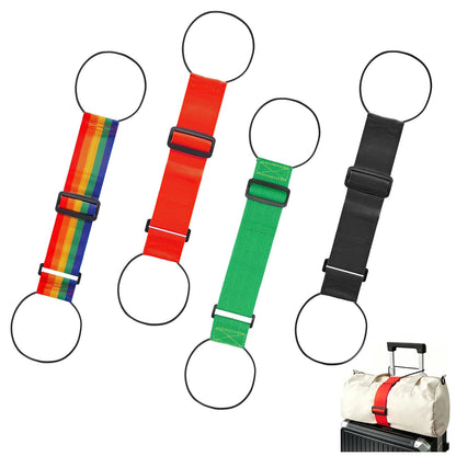 2 Pack Multi Use Strong Adjustable Luggage Connector Straps for Suitcases