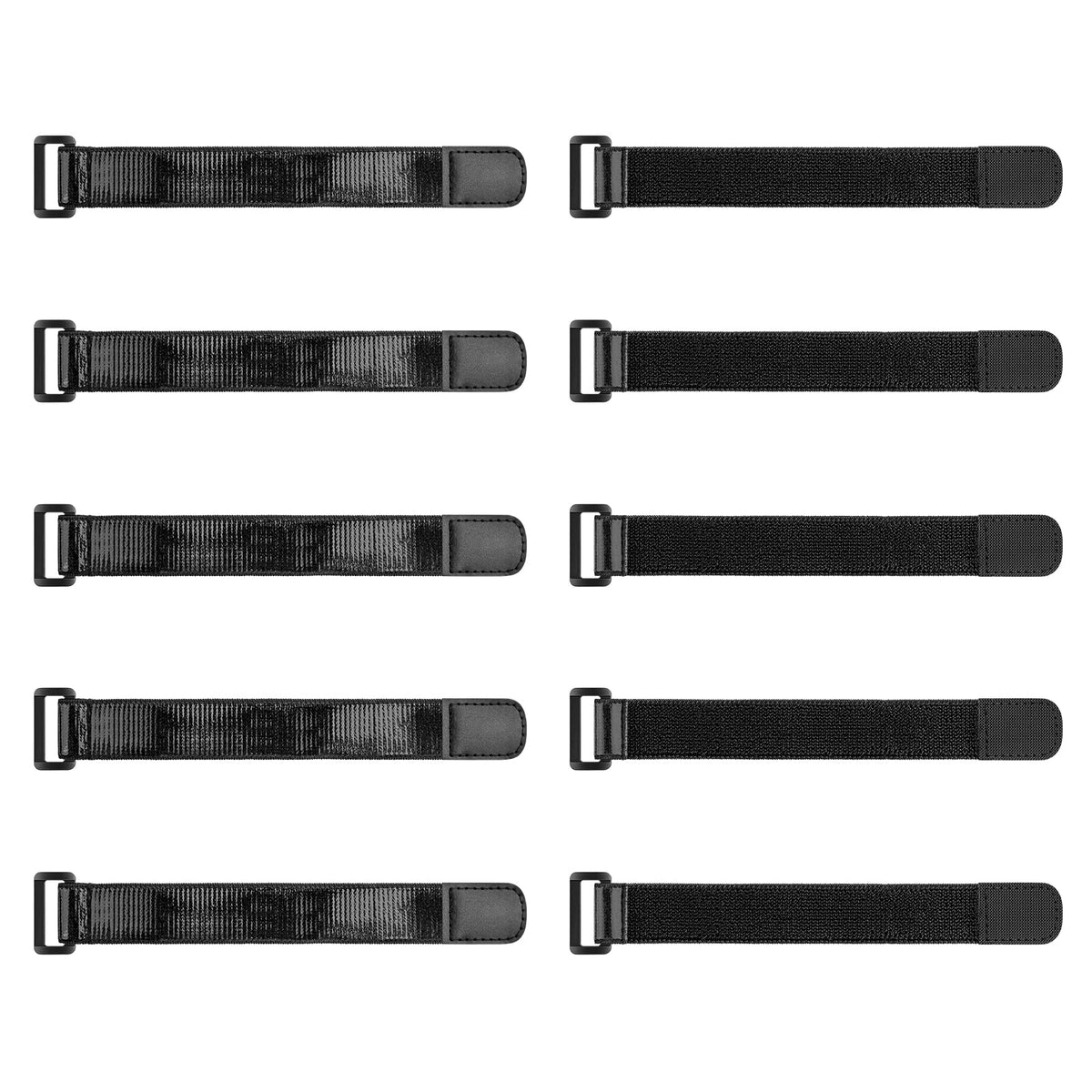Trilancer Elastic Cinch Straps with Anti-Slip Strips, 12'' x 2'' (8 Pack)