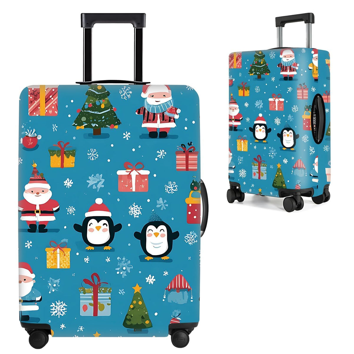 Cute Panda Luggage Cover – Bamboo Climbing Panda Suitcase Protector, Stretchable & Waterproof Travel Luggage Sleeve,M