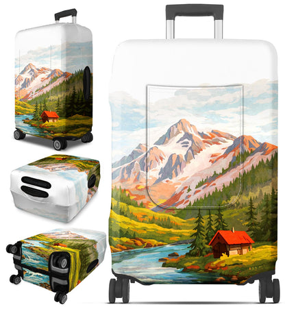 Slohif Cool Luggage Cover with Storage Pocket 28-30 inch Caution Tape