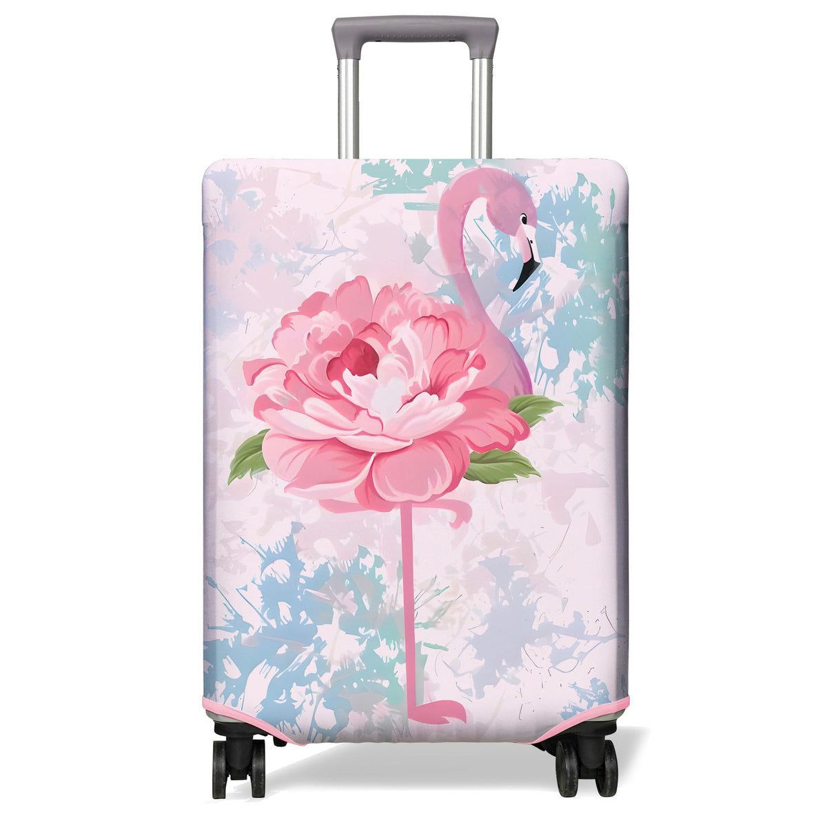 Travel Luggage Cover Suitcase Protector Fits 18-32 Inch Wheel Covers PatternedTravel Related Items Flower Luggage Protector Elastic M