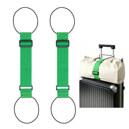 2 Pack Multi Use Strong Adjustable Luggage Connector Straps for Suitcases
