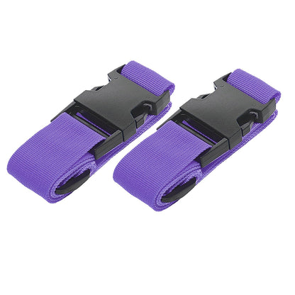 Luggage Straps for Suitcases, Travel Belt Multiple Connector, 2 Pack Black