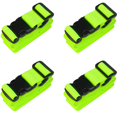 MAGARROW 2" Utility Luggage Straps with Buckle Adjustable, 4-Pack (Black, 2 in x 9.5 ft)