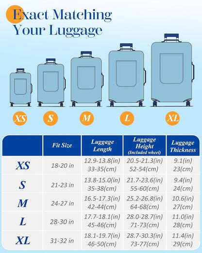 Slohif Luggage Cover for Suitcase Tsa Approved Protector - Luggage Sleeve Suit Case Cover Travel Stretch Large Baggage Case Protective Washable Fit 28-30 Inch Black