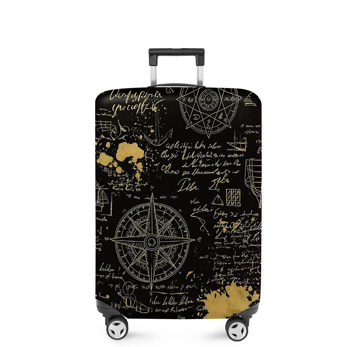 ANNA QUEEN Panda Family Luggage Cover, Cute Panda Design Suitcase Protector, Stretchable Washable Travel Sleeve for 28-30 Inch Luggage