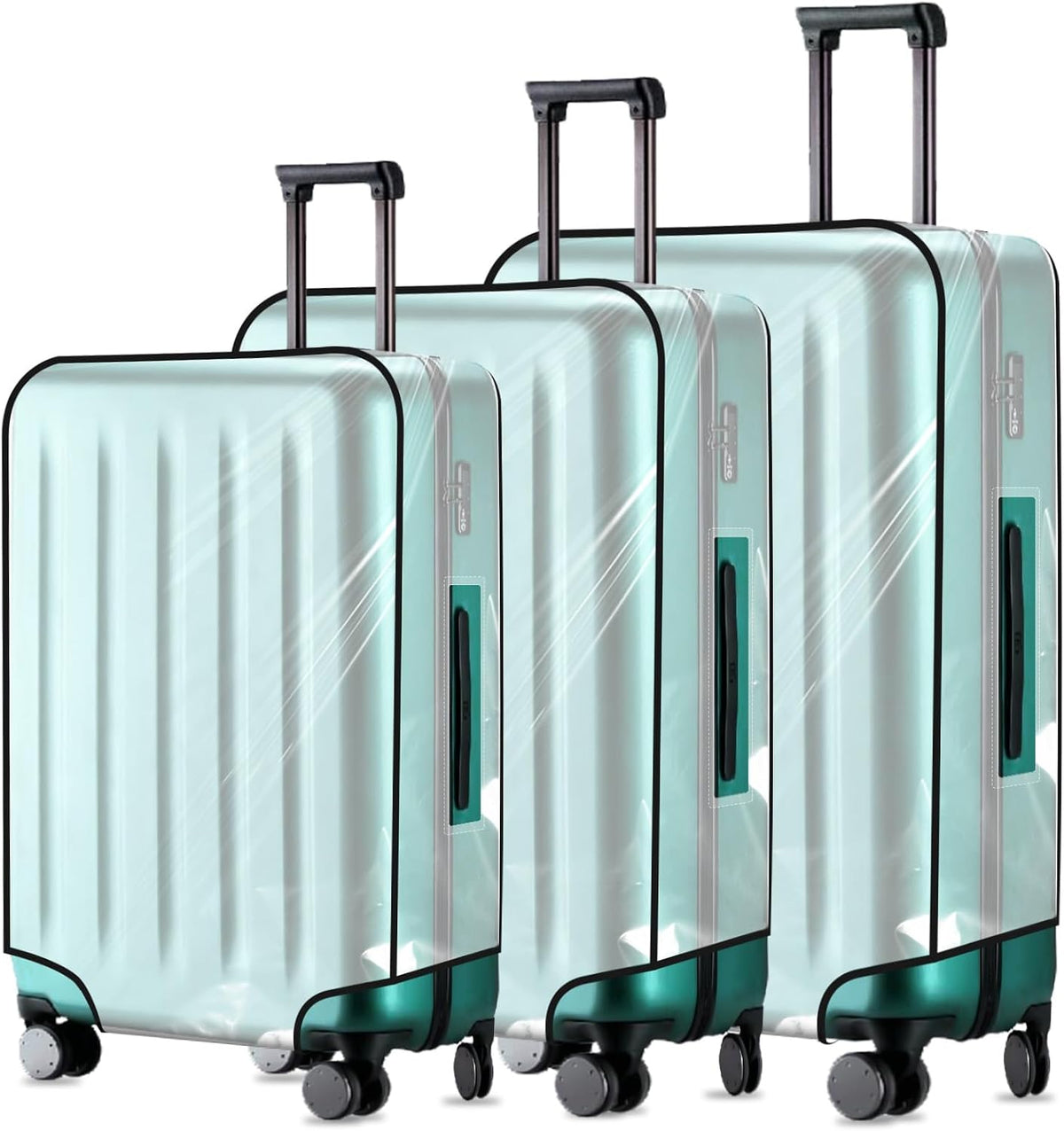 Dimeho 3 Pcs Clear Luggage Cover Protector Suitcase Protector 20" Covers