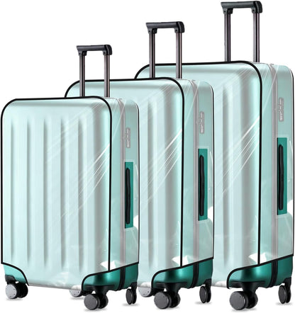 Dimeho 3 Pcs Clear Luggage Cover Protector Suitcase Protector 20" Covers