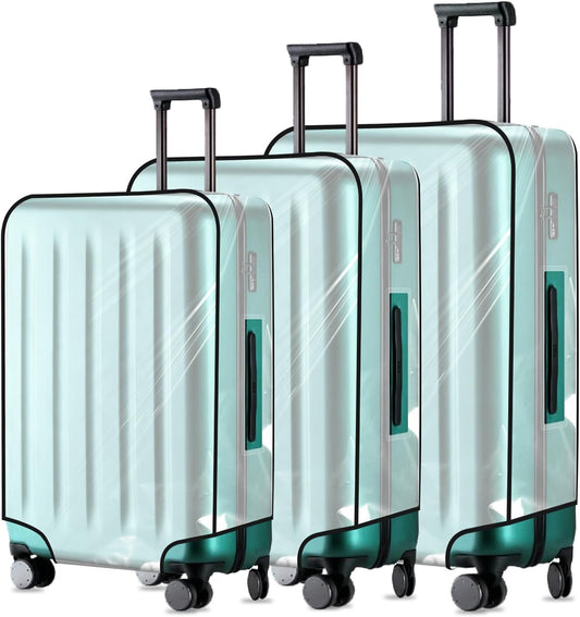 Dimeho 3 Pcs Clear Luggage Cover Protector Suitcase Protector 20" Covers