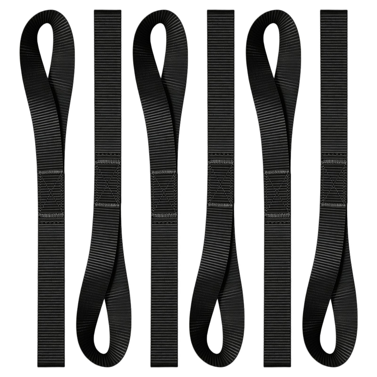 Lashing Straps with Buckles, 4Pack, 1 Inch × 5 Feet, Cargo Tie-Down Strap (Black, 5Ft)