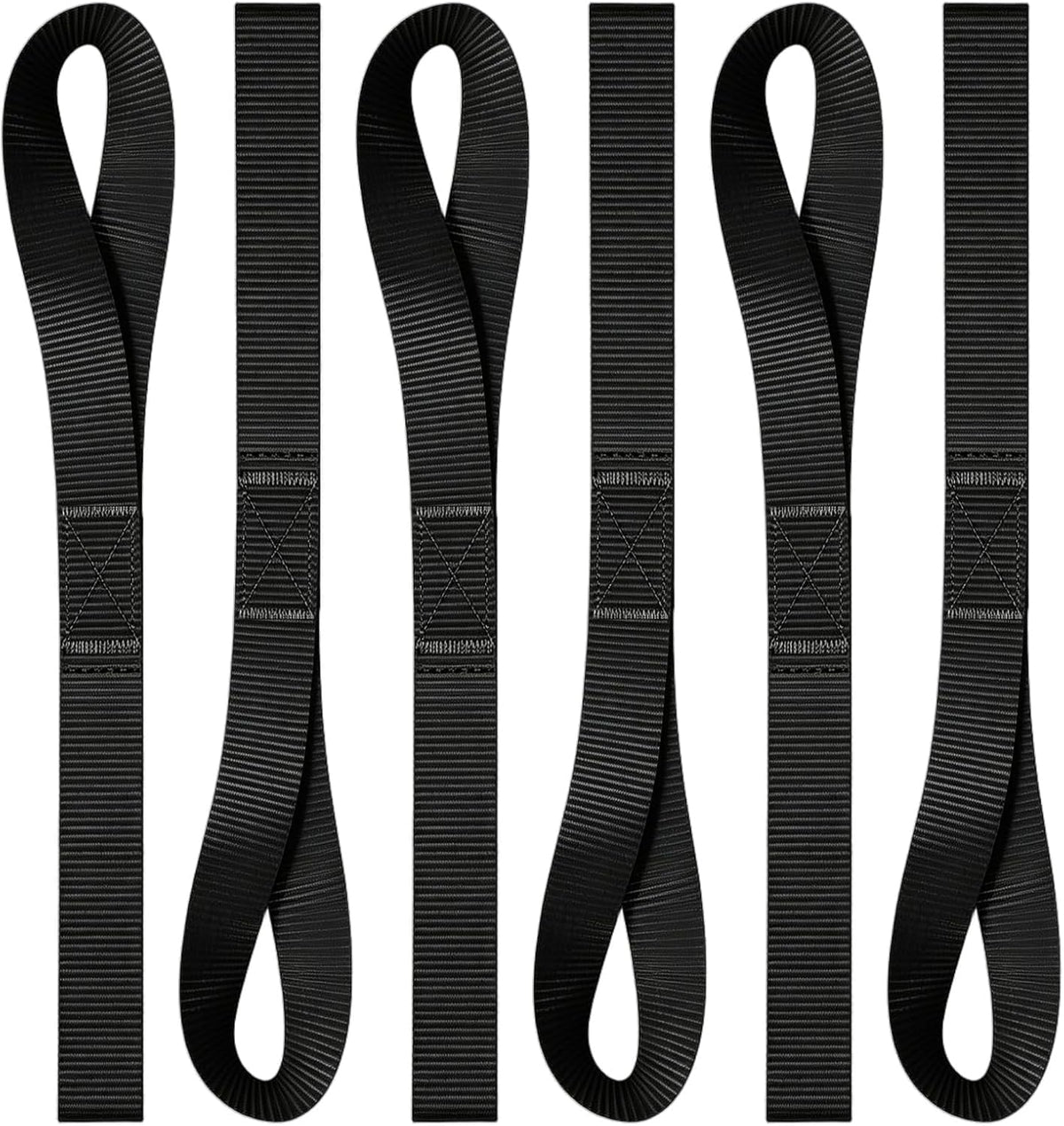 Lashing Straps with Buckles, 4Pack, 1 Inch × 5 Feet, Cargo Tie-Down Strap (Black, 5Ft)