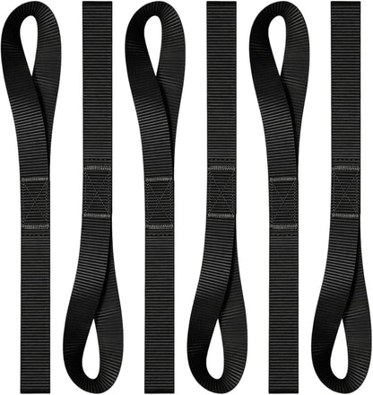 Lashing Straps with Buckles, 4Pack, 1 Inch × 5 Feet, Cargo Tie-Down Strap (Black, 5Ft)