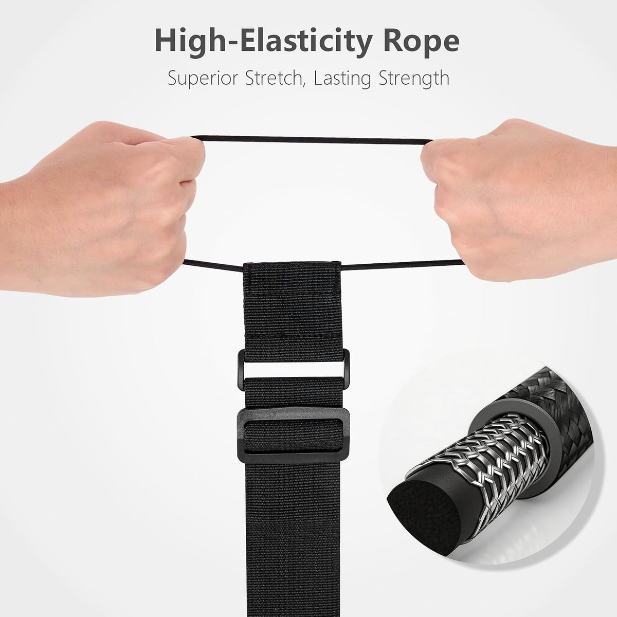Mayski 4 Pack Adjustable Elastic Luggage Connector Straps for Suitcases
