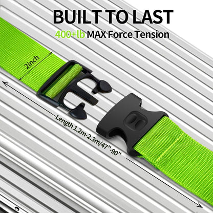 BILIONE Luggage Straps for Suitcases, Adjustable Lockable Suitcase Straps