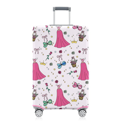 Fashion Accessory Travel Luggage Cover Fashion Girl Perfume and Lipstick and Heels Travel Suitcase Cover Anti-scratch Suitcase cover Fits 18-20 Inch