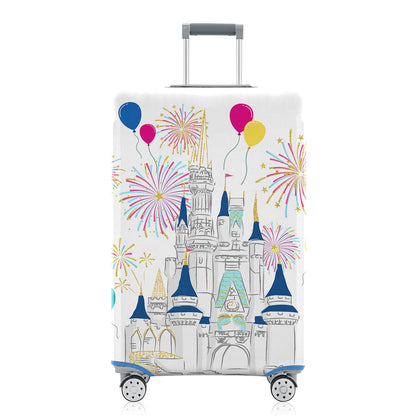 Fashion Accessory Travel Luggage Cover Fashion Girl Perfume and Lipstick and Heels Travel Suitcase Cover Anti-scratch Suitcase cover Fits 18-20 Inch
