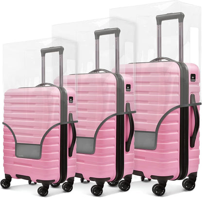 3 Pack Suitcase Cover for Luggage Clear PVC Waterproof Anti Scratch