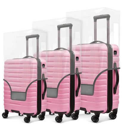 3 Pack Suitcase Cover for Luggage Clear PVC Waterproof Anti Scratch