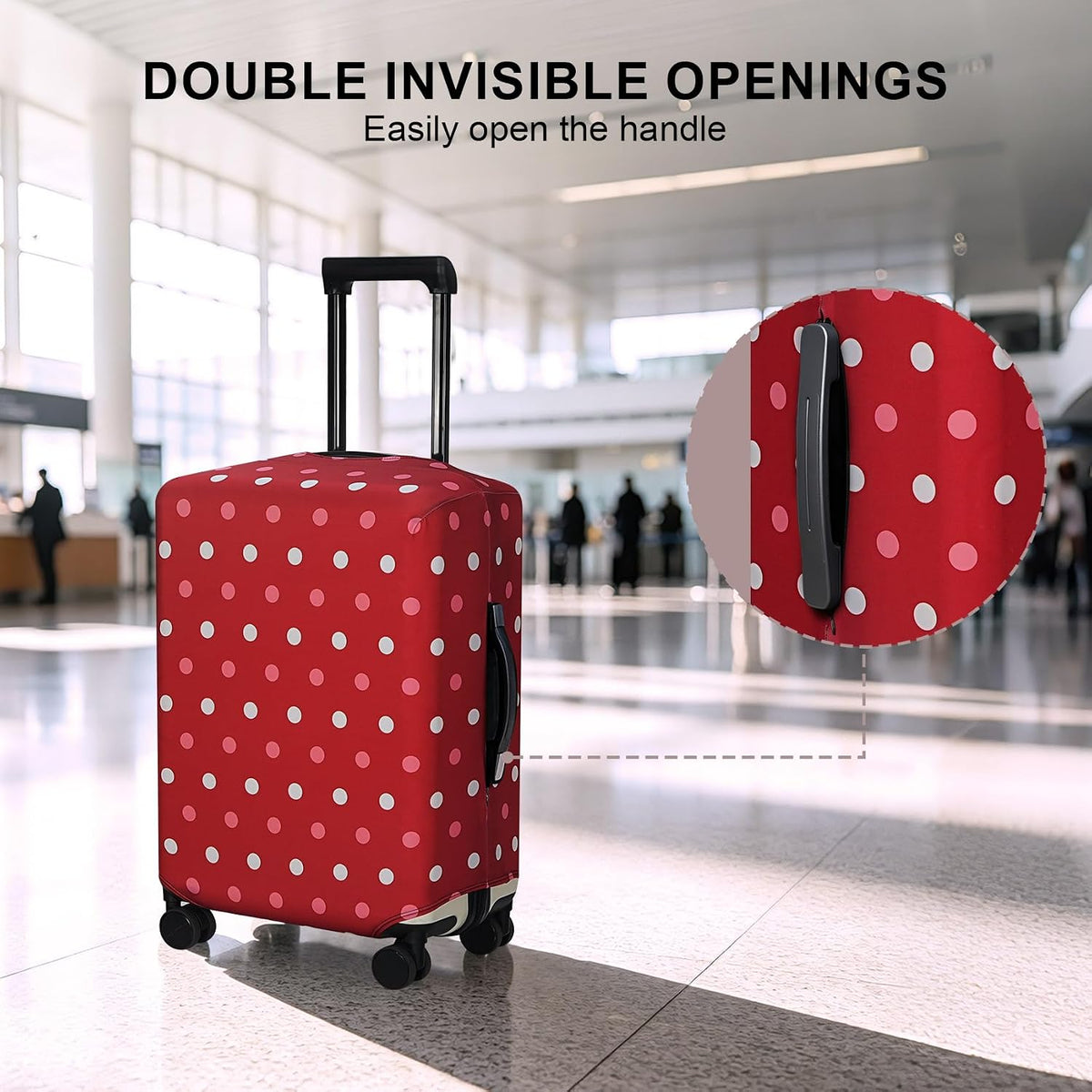 Explore Land Elastic Luggage Cover Suitcase Protector (Red Waltz, S)