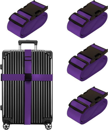 Chelmon Luggage Straps for Suitcases TSA Approved Travel Essentials 4 Pack